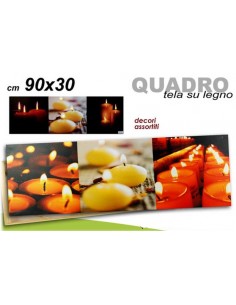 Quadro tela candele con led...