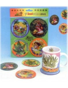 Sottobicchieri rasta - Set...