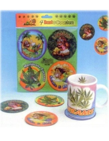 Sottobicchieri rasta - Set 4 pezzi
