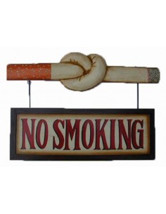 Targa in legno No Smoking...