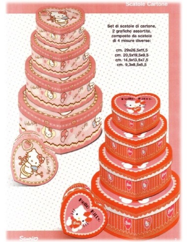 Set 4 scatole regalo cuore Hello...