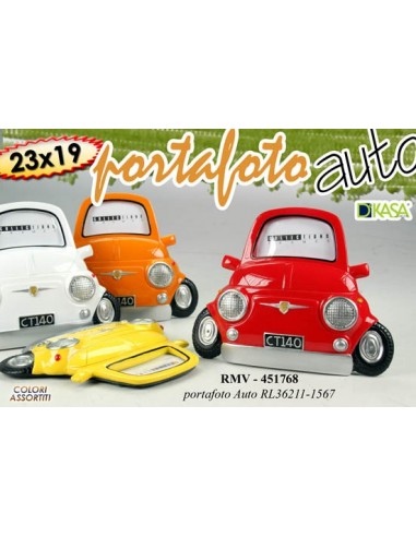 Portafoto resina auto Cm. 23x19 -...