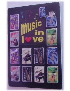 Accendino metallo Music