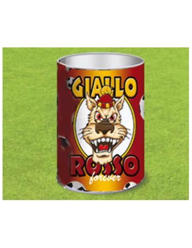 Portapenne latta cilindro calcio Roma