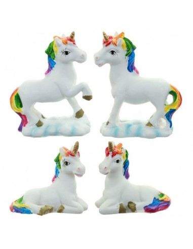 Unicorno resina Arcobaleno Cm. 5