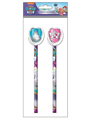 Set 2 matite con gomma sagomata Paw...