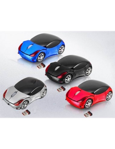 Mouse wireless auto con luci - Rosso...