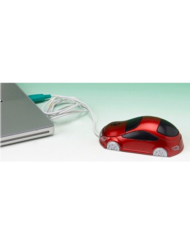 Mouse ottico USB auto rossa con luci