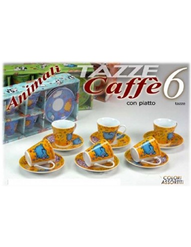 Set 6 tazzine da caffè ceramica con...