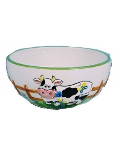 Scodella ceramica mucca 3D Cm. 14