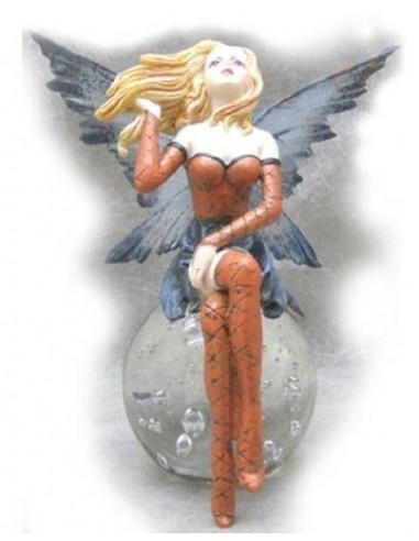 Fatina resina fantasy su sfera vetro