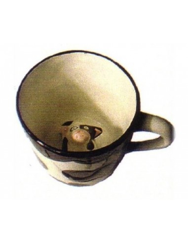 Tazza mug ceramica con mucca 3D interna