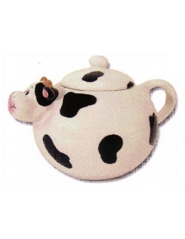 Teiera ceramica maxi bombata Mucca...