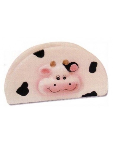 Portatovaglioli ceramica mucca 3D