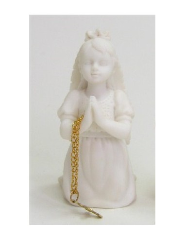 Statuina resina bambina prima comunione