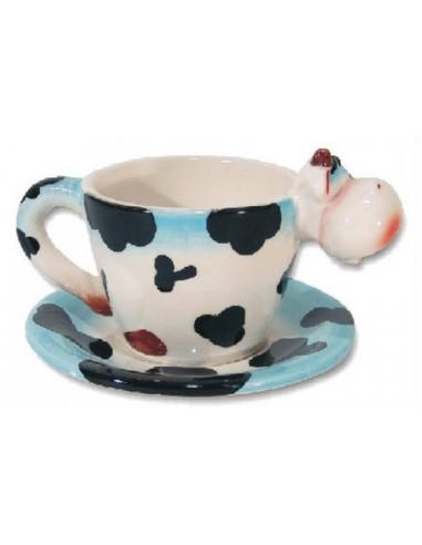 Tazzina da caffè ceramica mucca con...