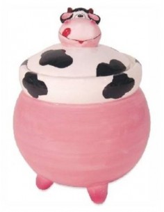 Barattolo ceramica mucca...