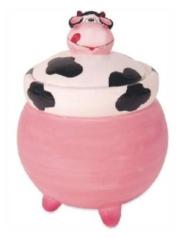 Barattolo ceramica mucca con tappo 3D...