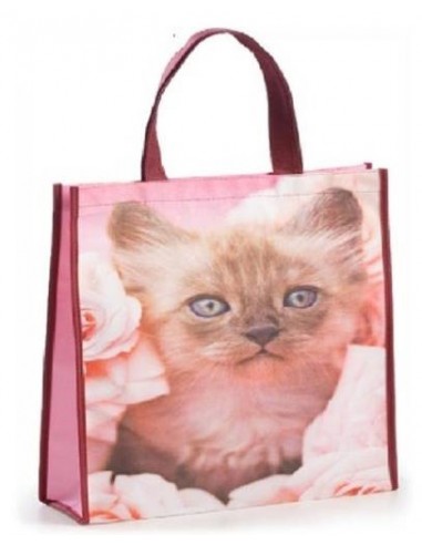 Borsa shopper Gatto con rose Cm....