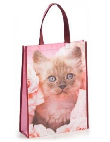 Borsa shopper Gatto con rose Cm....