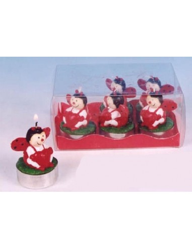 Candela tealight 3D coccinella con...