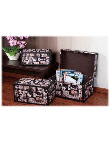 Set 3 bauli in Mdf ecopelle Marylin...