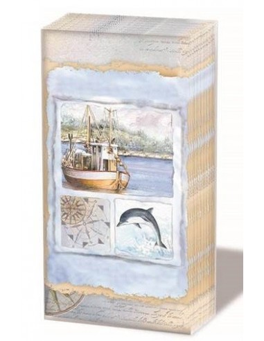 Fazzoletti di carta deluxe "Mare" 4...