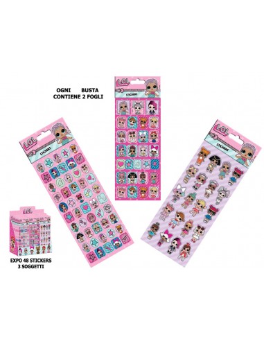Stickers in blister glitterati Lol...