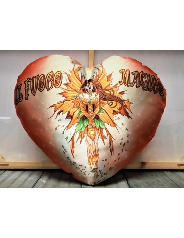 Cuscino satin cuore Cm. 35 "Il mondo...