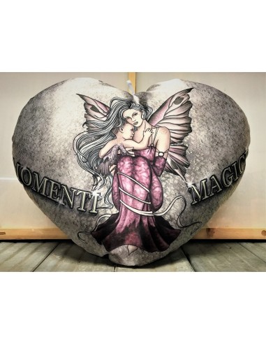 Cuscino satin cuore Cm. 35 "Il mondo...