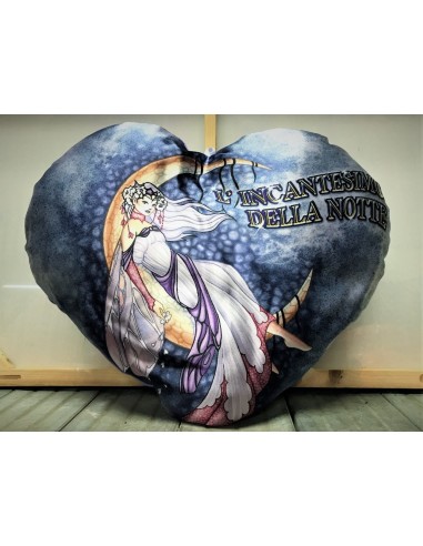 Cuscino satin cuore Cm. 35 "Il mondo...