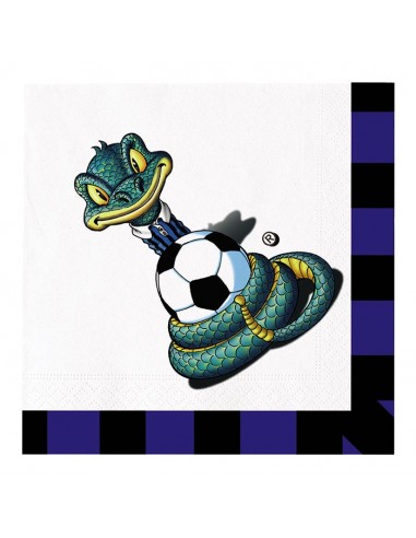 Tovaglioli carta Cm. 33x33 Nerazzurro...