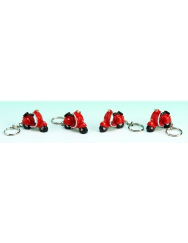 Portachiavi resina scooter rosso