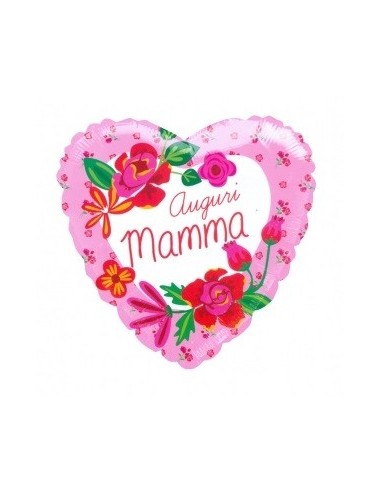 Palloncino mylar cuore 18" - Auguri...