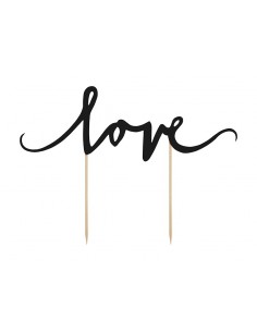 Cake topper scritta Love nero 2