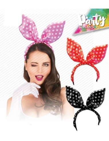 Cerchietto con fiocco pois