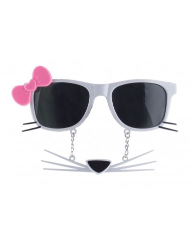 Occhiali gattina con baffi