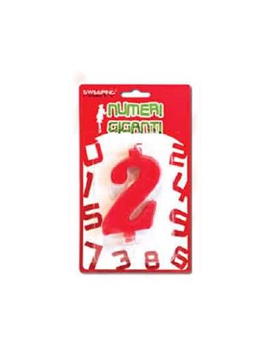 Candelina numero gigante rosso Nr. 2