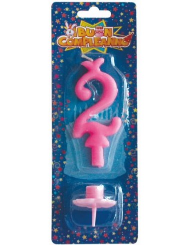 Candelina numero classico Rosa /...