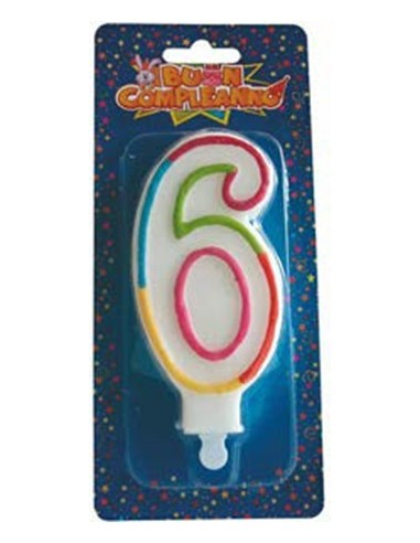 Candelina per torta numero 6...