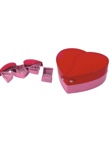 Beauty case ecopelle cuore Cm. 18x17