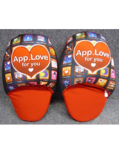 Pantofoloni tessuto love - App Love...