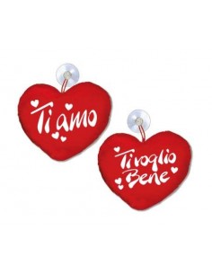 Cuore peluche ricamato cm. 10