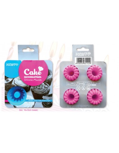 Stampo in silicone per 4 dolcetti Cm....
