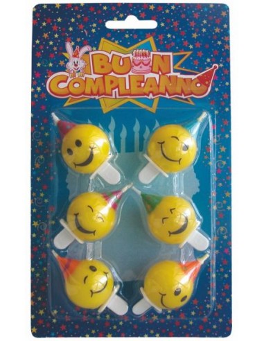 Candeline per torta smile - Blister 6...