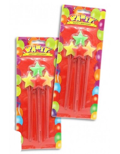 Candeline per torta stelline -...