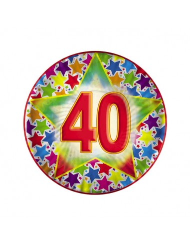 Piatti carta 40 anni Cm. 18 -...