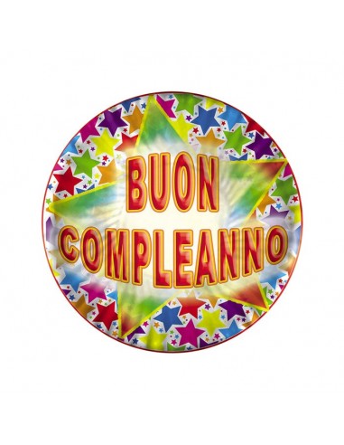 Piatti carta Buon Compleanno Cm. 18 -...