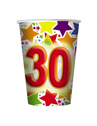 Bicchieri carta 200 cc. 30 anni -...