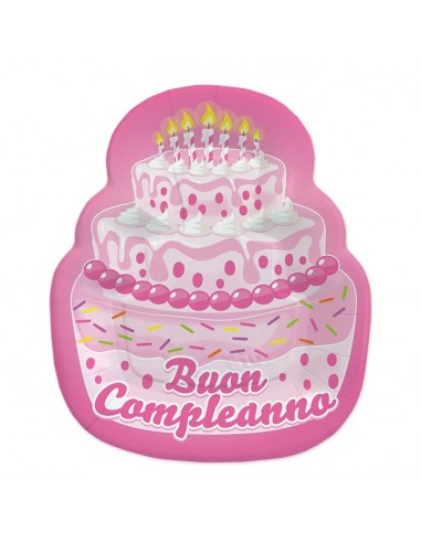 Piatti carta sagomati Buon Compleanno...